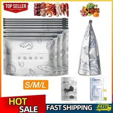 Reusable Aluminum Foil Sealable Storage Bags Freezer Safe Slider Food Containers