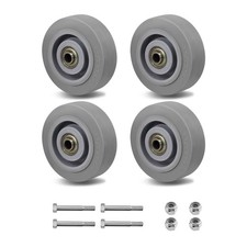 4 PCS Caster Wheels 3.5 Inch Heavy Duty 250 lbs Rubber NonMarking Carts