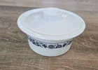 Vintage Pyrex Corelle Old Town Blue Onion Butter Bowl Butter Tub Holder With Lid