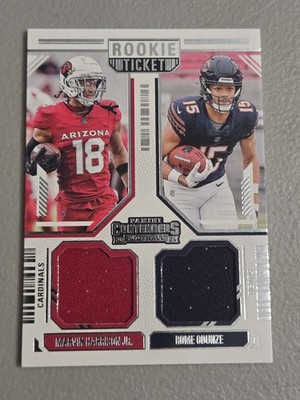 2024 Contenders Marvin Harrison Jr & Rome Odunze Rookie Ticket Dual Patch DS-12