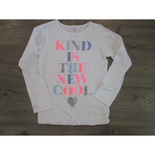 Long Sleeve T-Shirts Bundle of 2 Kids Girls Size 8 White Grey Tops Dog Kind Cool - Picture 5 of 8