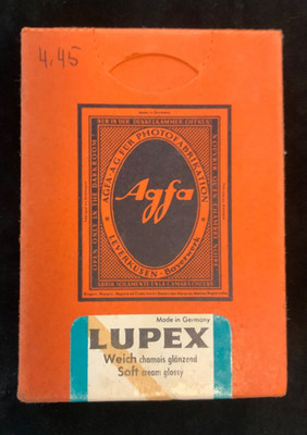 Agfa Lupex, LW 21, weich chamois glänzend, 6,5 x 9,5 cm,  100 Blatt, OVP