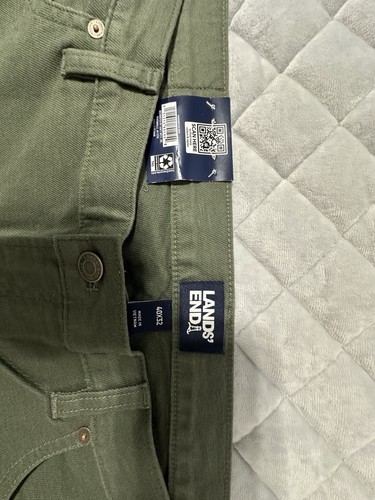 Land's End, NWT Lands End Men’s Army Green 5-pocket Twill Pants - Size 40x32