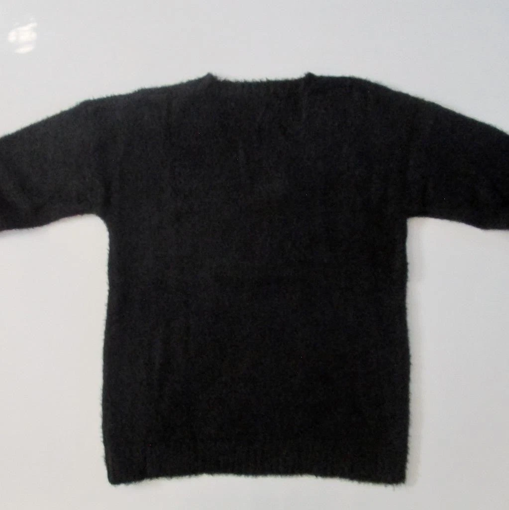 Kela Womens Black Christmas Sweater Sequin Snowman Size M