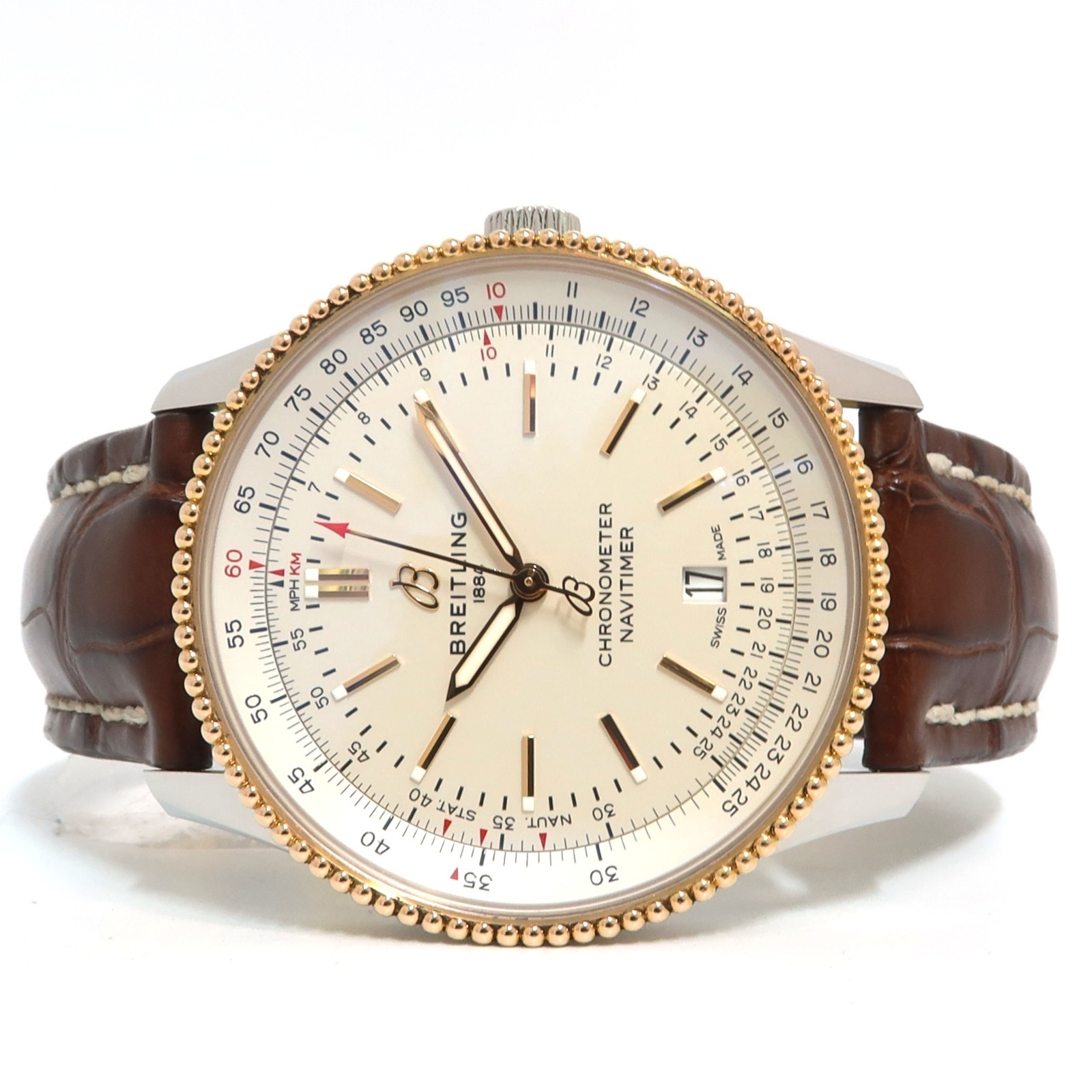 Breitling Navitimer Automatic 41 Silver Dial 18kt… - image 2