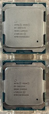 Qty.2  Intel Xeon E5-2697A V4 SR2K1 2.60 GHz 16 Core CPU