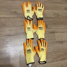 3 Pairs of Site Work Gloves for Building and Gardening Heavy Duty Safety Gloves