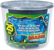 How To Train Your Dragon Bucket, 25 Figures Dreamworks The Hidden World Figurine