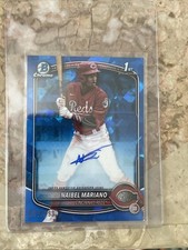 2025 Bowman Chrome Sapphire Naibel Mariano 1st Prospect AUTO /199￼Reds 🔥🔥🔥
