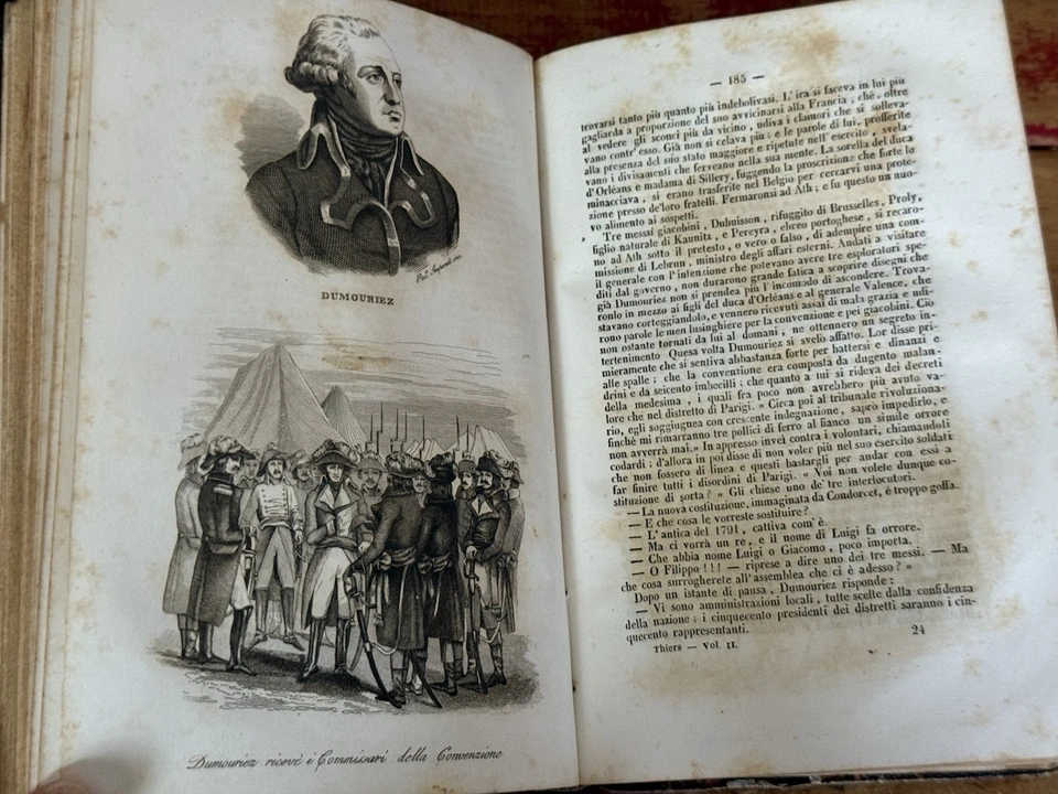 Thiers, L. Adolfo Rivoluzione Francese 1842 1st Italian Ed. Vol. 2 Illustrated Foto 4 de 4