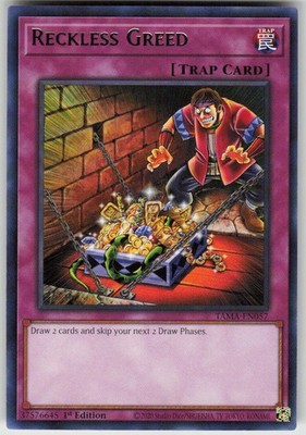 RECKLESS GREED TAMA-EN057 RARE YU-GI-OH LIGHTLY PLAYED