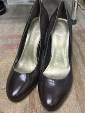 Nine West Shoes Womens Size 5.5M Leather Classic Pumps High Heel Work Dress