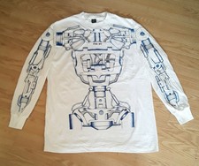 MSI T-Shirt Tee Long Sleeve Vintage '89 AOP Front And Sleeves USA Made Men's L