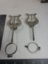 Vintage Metal 2 Marching Lyre Sheet Music Holders 1 ELTON 1 No Brand