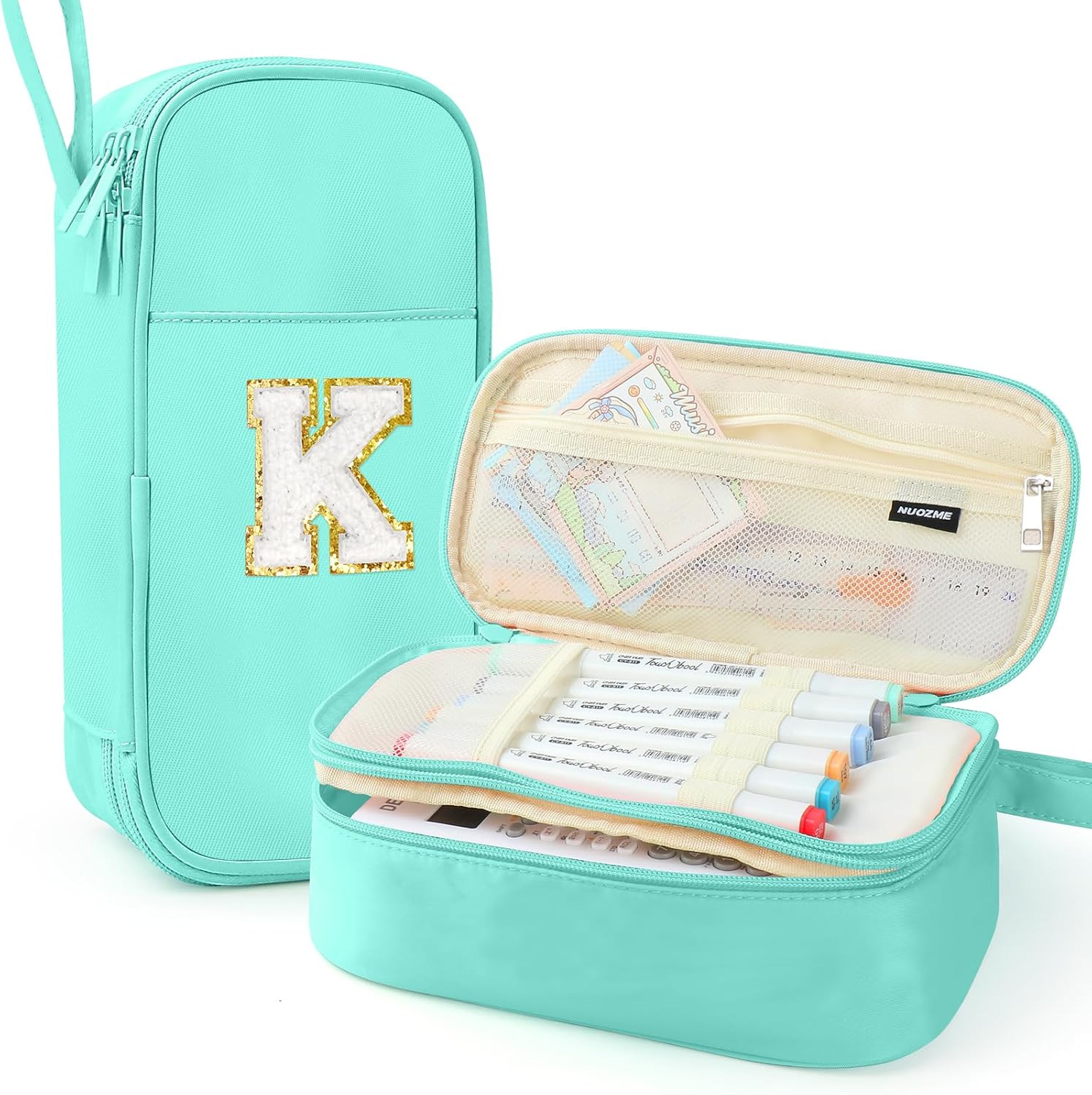 Case,big Capacity Pencil Pouch,personalized Initial Pencil B