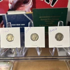 Mercury 10c Silver Dimes 1942D ,1943D 1944 D