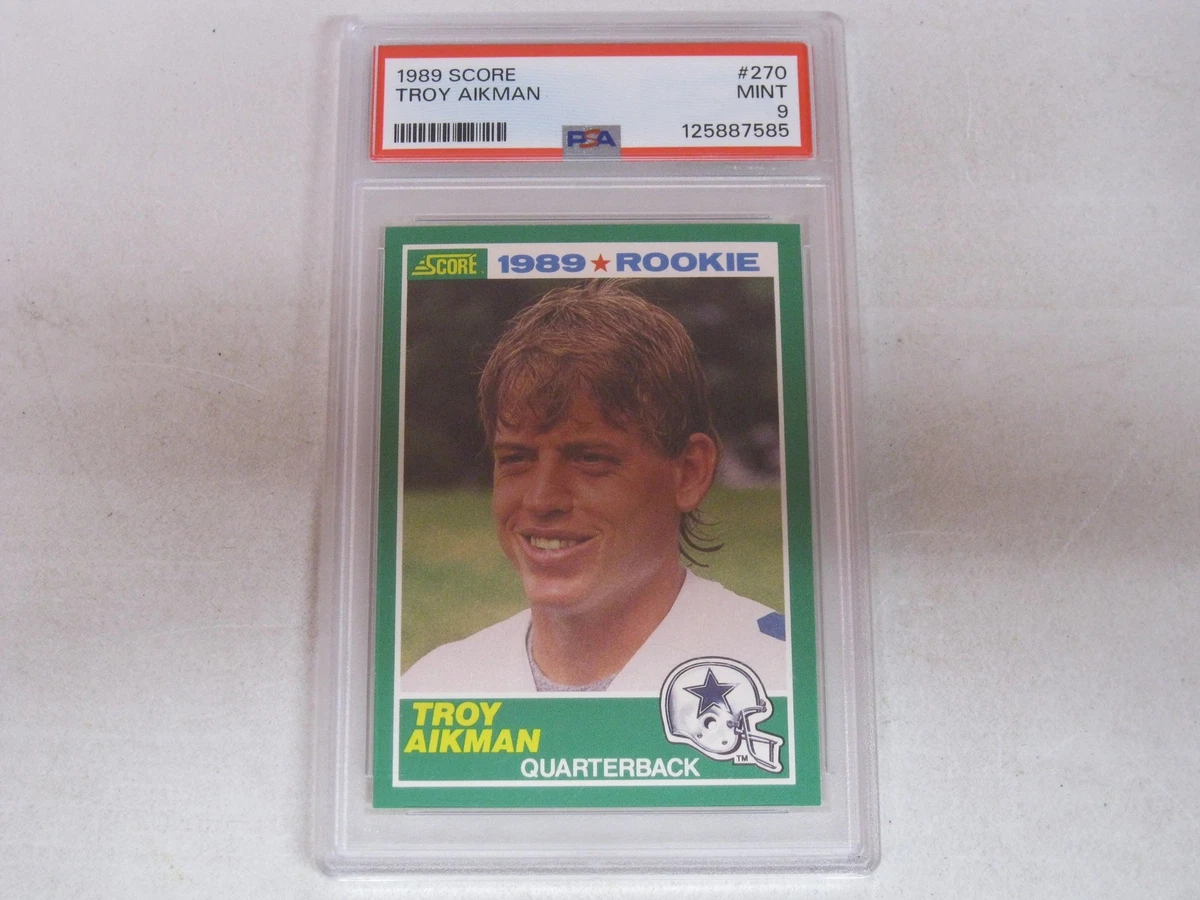 Troy Aikman Football SCORE Rookie Sports Trading Card Singles for