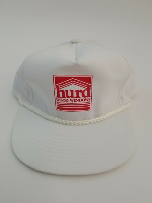 Trucker Hat Cap Adjustable Buckle Back Hurd Wood Windows White Red Mohr's