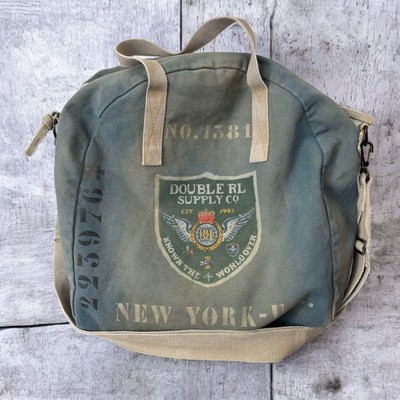 RRL Ralph Lauren DOUBLE RL Canvas Graphic Tote #EB ZCA | eBay