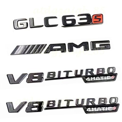 V8 BITURBO 4MATIC+ Badge Embleme Aufkleber Badge Fit Für Mercedes Benz Zubehör