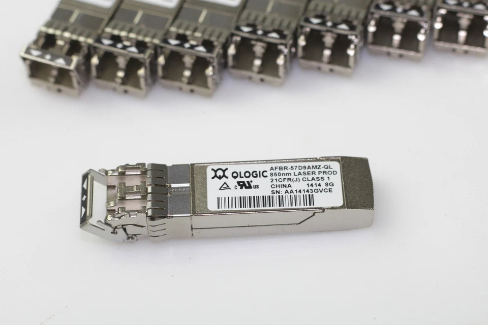 Lot of 10 QLOGIC AFBR-57D9AMZ-QL 8GB Fibre Channel SFP 850nm Transceiver - Image 3 of 3