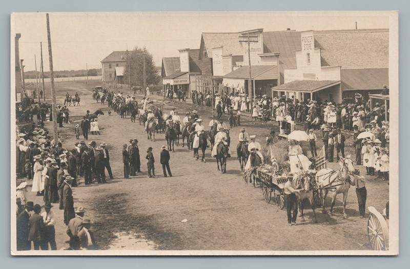 Frontier Town July 4 Parade RPPC “Mint Saloon—Pioneer Store” Old West Photo