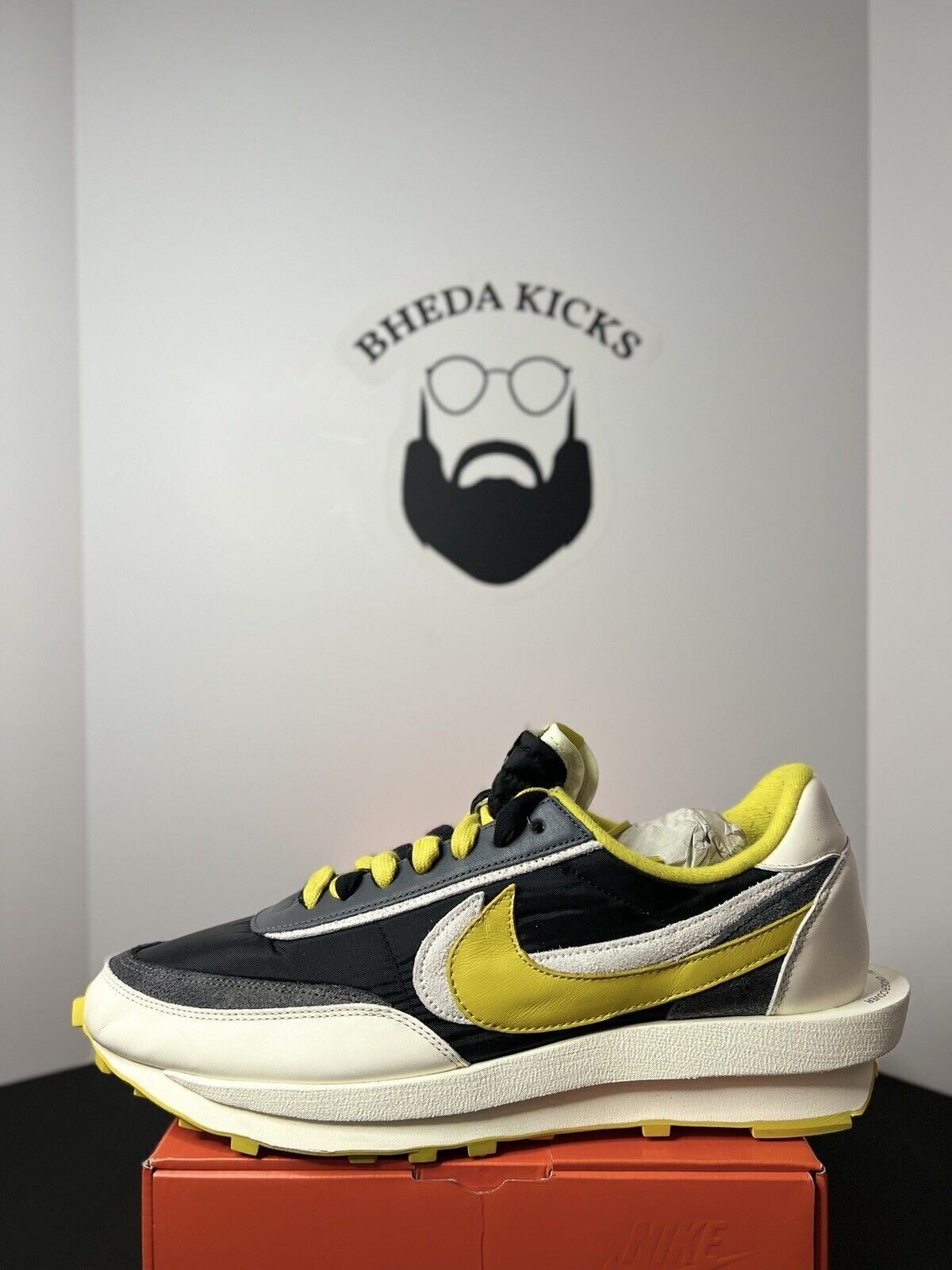 SACAI X NIKE Nike LD Waffle Sacai x UNDERCOVER Bright Citron usate Og US da uomo taglia 15