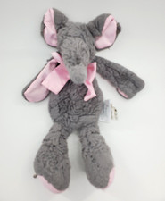 Stephan Baby Elephant Lovey Security Blanket Pacifier Holder Gray Pink B96
