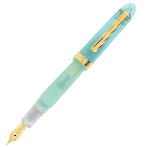 Pluma Estilográfica Té Menta NBC PLATINUM Plumín No Permanente F Con Caja Nueva - Imagen 7 de 24