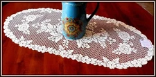 Heritage Lace Victorian Rose 13" X 36" Ecru Table Runner Made in USA NEW!~