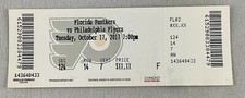NHL 2017 10/17 Florida Panthers at Philadelphia Flyers Ticket-Dale Weise; Goal