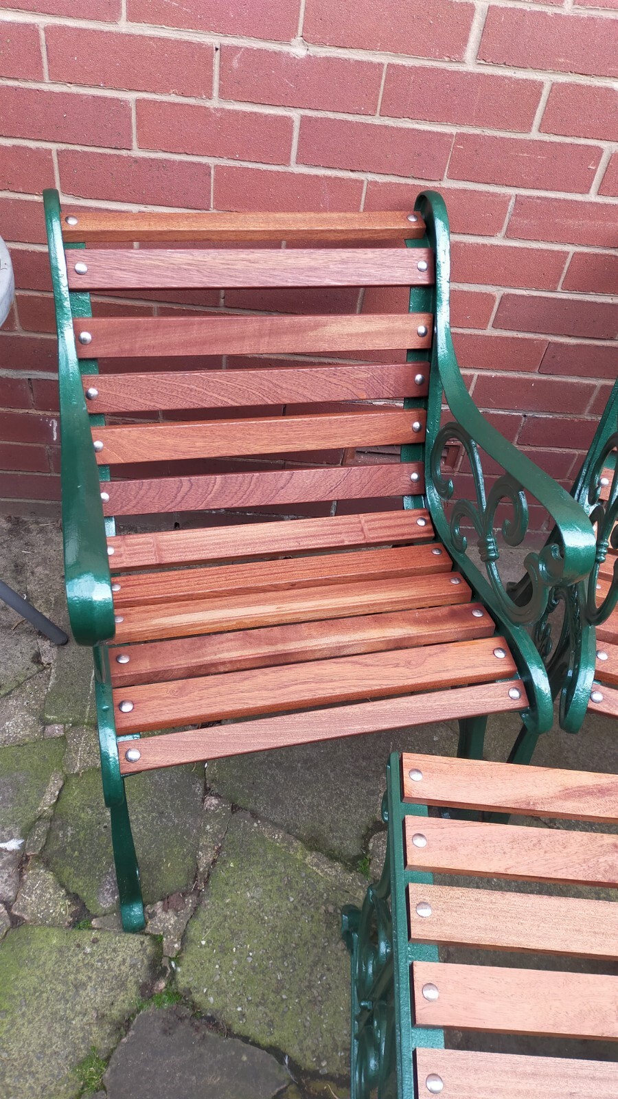 Restored Vintage Cast Iron Garden Chairs And Table Furniture In Classic
