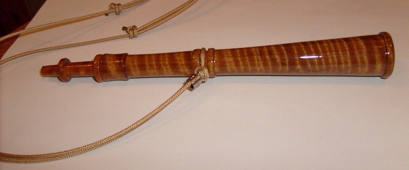 Turkey Call Breland Trumpet made of Curly Satinwood N Curly Koa