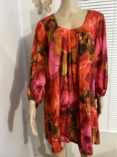 NWOT NEWPORT NEW Casual Shift Dress Multicolor Size L U-Neck 3/4 Sleeve Women's