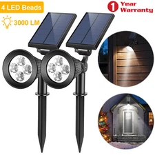 Solar Motion Sensor Lights,Spot Lights w/ Motion Detector, IP65 Waterproof