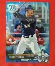 2017 Bowman Chrome BCP159 Jacob Nottingham 70th Anniversary Blue Refractor 
