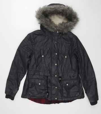 Blonde + blonde schwarze Damenjacke Größe 12