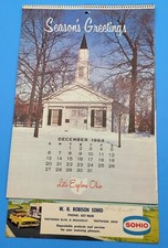 VINTAGE 1964-1965 SOHIO CALENDAR W.H. ROBISON'S SOHIO TROTWOOD OHIO