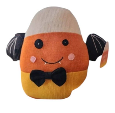 Candy Corn Plush Halloween Vampire Bat Weighted Stuffed Decoration