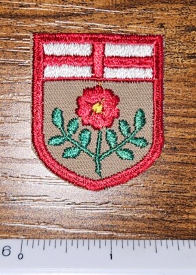 Alberta Canada Rose Shield Vintage Sew On Boy Scout Travel Patch