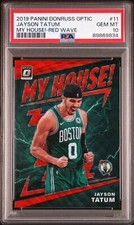 2019 Panini Donruss Optic Jayson Tatum PSA 10 My House Red Wave #11 Celtics