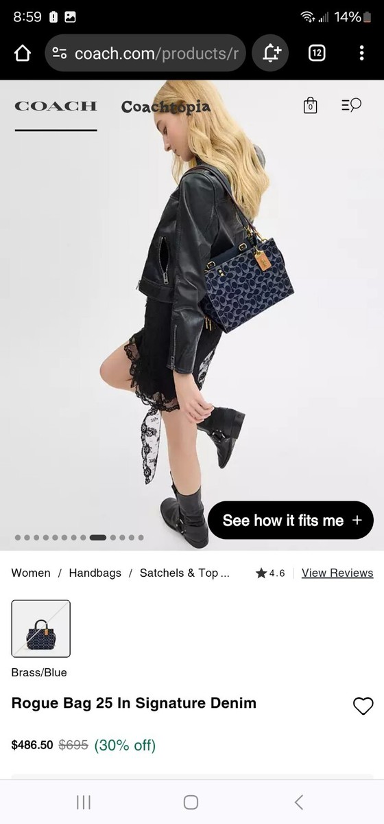 Coach Rogue Bag 25 In Signature Denim New With Tags Coach Rogue Bag 25 In Signature Denim New With Tags