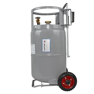 #ad #ad 30 LB Horizontal and Vertical HOG Propane Cylinder with Wheels amp; Built in gauge $194.95