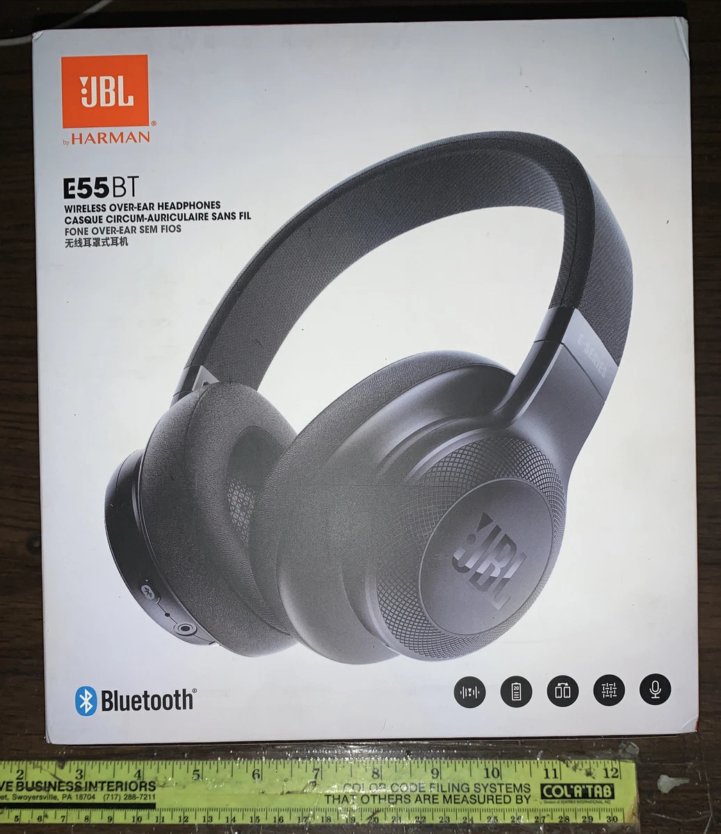 JBL E55BT Over ear Wireless Headphones Black
