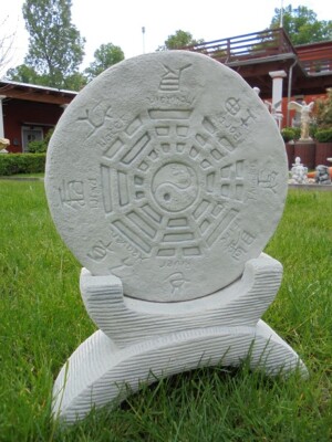 Gartenhoroskop ''Yin Yang'' Steinfigur, Skulptur Gartendekoration Steinguss Statue