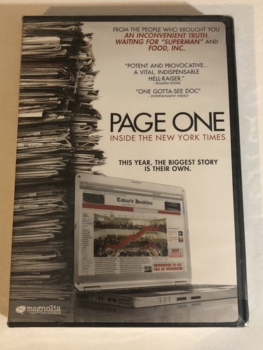 Page One Inside The New York Times Documentary dvd Sealed New Old Stock