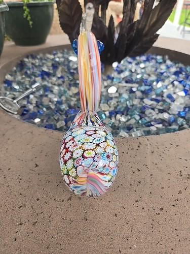 Vtg Murano Italy Millifiori Stretch Venetian Glass Bird Duck 5 Inch - Picture 4 of 5