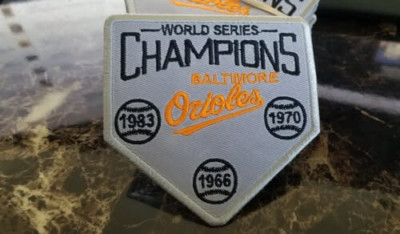 Baltimore Orioles World Series Championships Patch approx 3.5x3.5''