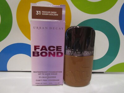 URBAN DECAY ~ FACE BOND WATERPROOF FOUNDATION UP TO 24 HR ~ # 31 MEDIUM DEEP