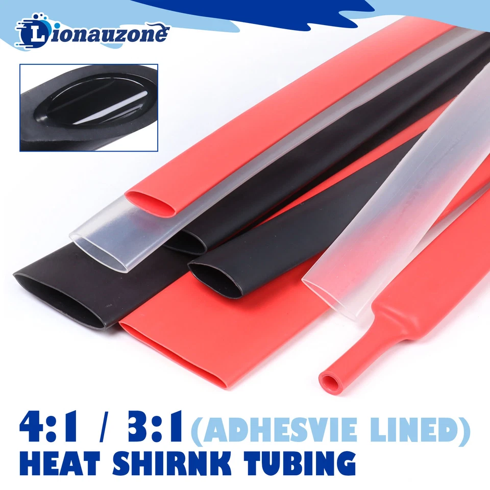 Marine Grade Heat Shrink Tube Dual Wall Heat Shrink Tubing Glue Inside Fast Wrap - image 1 of 4